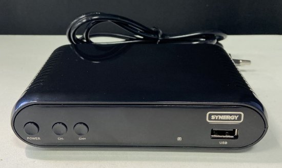 RABLJENI - TV tuner SYNERGY T-202, DVB-T2 HEVC265, SCART, LAN, HDMI, zemaljski, crni