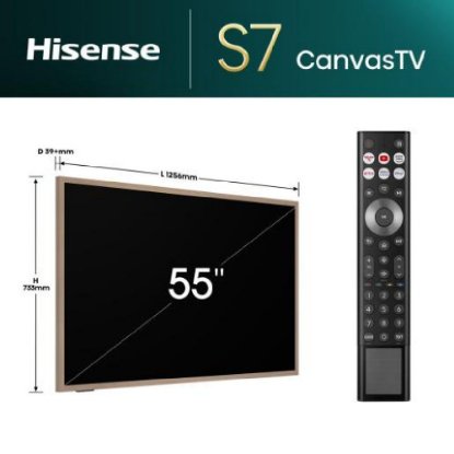 QLED TV 55" HISENSE 55S7NQ, Smart TV, UHD 4K, DVB-T2/C/S2, HDMI, Wi-Fi, USB, BT, energetski razred F