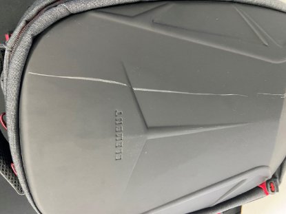 RABLJENI - Ruksak za laptop ELEMENT Armour 17.3", crno/crveni
