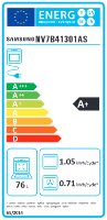 Ugradbena pećnica SAMSUNG NV7B41301AS/U3, piroliza, 76 L, SmartThings Cooking, energetski razred A+ , srebrna