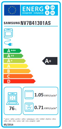 Ugradbena pećnica SAMSUNG NV7B41301AS/U3, piroliza, 76 L, SmartThings Cooking, energetski razred A+ , srebrna