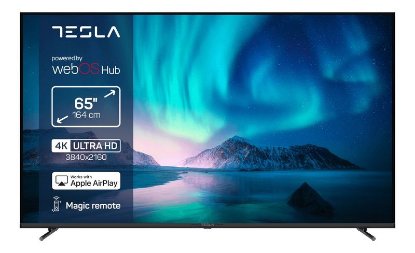 LED TV 65" TESLA 65E645BUW, WebOS, 4K UHD, DVB-T2/C/S2, HDMI, Wi-Fi, USB, BT, energetski razred F