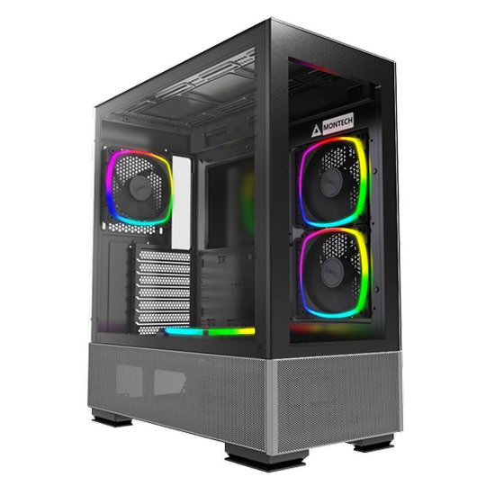 Kućište MONTECH Sky Two, prozor, RGB, ATX, crno