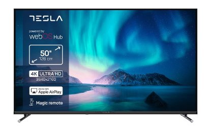 LED TV 50" TESLA 50E645BUW, WebOS, 4K UHD, DVB-T2/C/S2, HDMI, Wi-Fi, USB, BT, energetski razred E