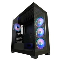 Kućište LC POWER Gaming 715B Seamless X, MIDI, ATX, window, crno, bez napajanja
