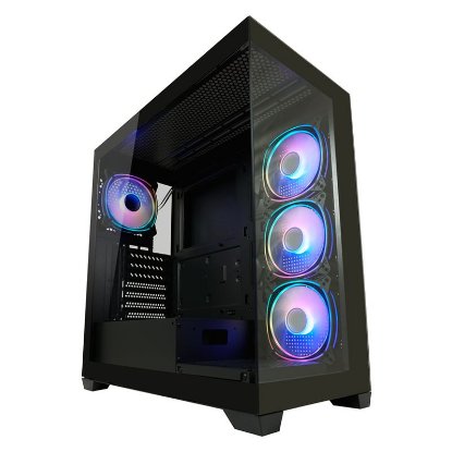 Kućište LC POWER Gaming 715B Seamless X, MIDI, ATX, window, crno, bez napajanja