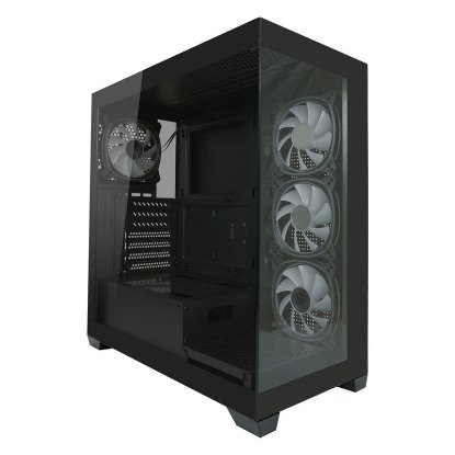 Kućište LC POWER Gaming 715B Seamless X, MIDI, ATX, window, crno, bez napajanja