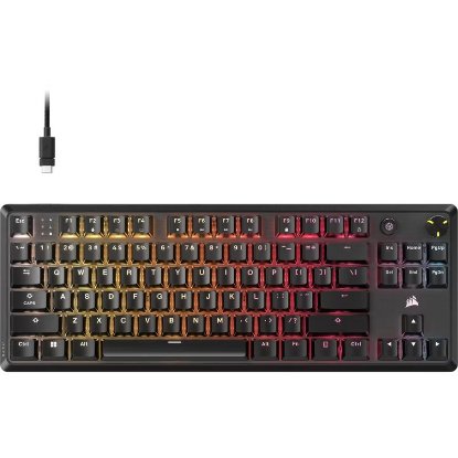 Tipkovnica CORSAIR K70 Core TKL RGB, mehanička, US Layout, USB, crna