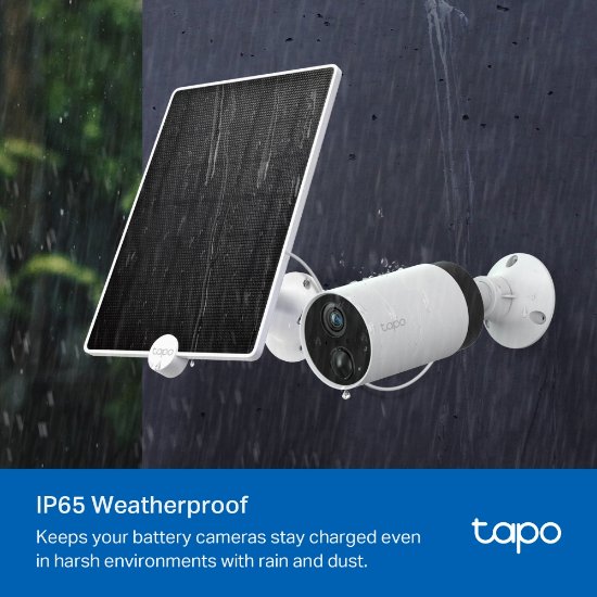 Solarni panel TP-LINK Tapo A200, za Tapo baterijske kamere, 4.5W, IP65, 4m kabel