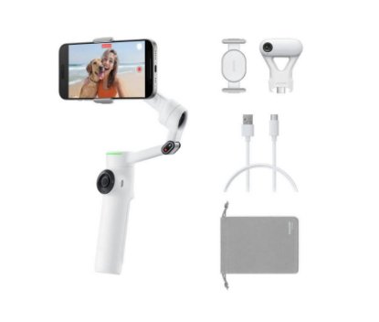 Gimbal stabilizator INSTA360 Flow2 AI Tracker Bundle, za snimanje smartphoneom, bijeli