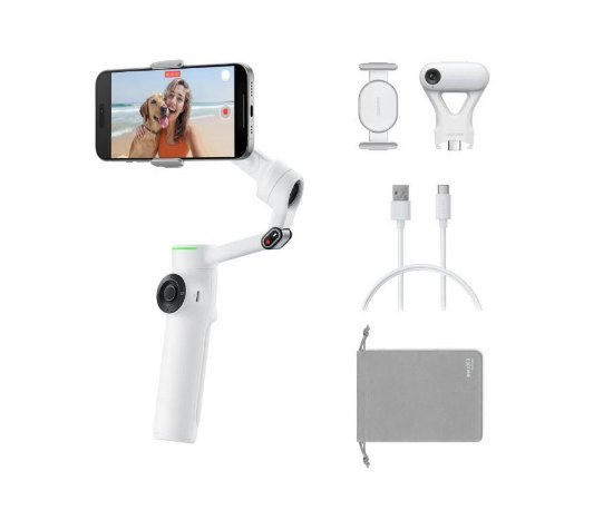 Gimbal stabilizator INSTA360 Flow2 AI Tracker Bundle, za snimanje smartphoneom, bijeli