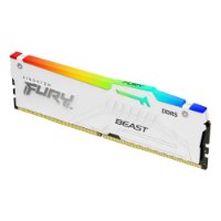 Memorija PC-54400, 32GB, KINGSTON Fury Beast White RGB KF568C34BWEAK2-32, EXPO, DDR5 6800MHz, kit 2x16GB