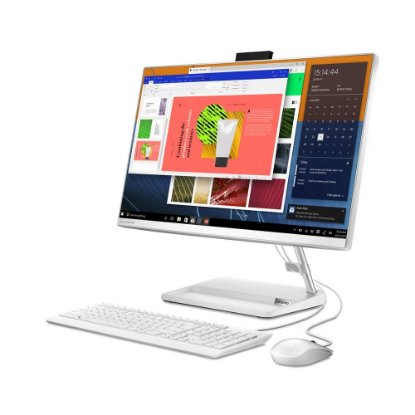 Računalo AiO LENOVO IdeaCentre 3 F0G100RJSC / Ryzen 3 7330U, 8GB, 512GB SSD, DVDRW, AMD Graphics, 24" IPS FHD, bez OS, tipkovnica, miš, bijelo