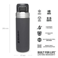 Boca STANLEY Go Quick Flip Water Bottle, 1.06l, tamno siva