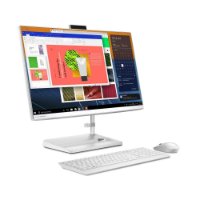 Računalo AiO LENOVO IdeaCentre 3 F0G100RJSC / Ryzen 3 7330U, 8GB, 512GB SSD, DVDRW, AMD Graphics, 24" IPS FHD, bez OS, tipkovnica, miš, bijelo