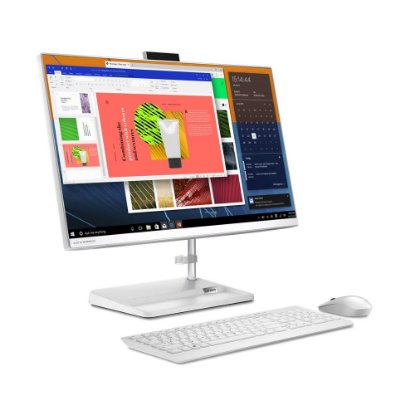 Računalo AiO LENOVO IdeaCentre 3 F0G100RJSC / Ryzen 3 7330U, 8GB, 512GB SSD, DVDRW, AMD Graphics, 24" IPS FHD, bez OS, tipkovnica, miš, bijelo