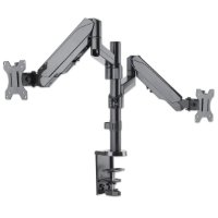 Stalak za monitor MANHATTAN 461597, za dva monitora, stolni, 17" do 32", crni