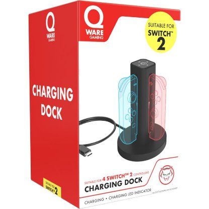 Punjač QWARE, za Nintendo Switch 2 Joy-Con, za 2 konrolera