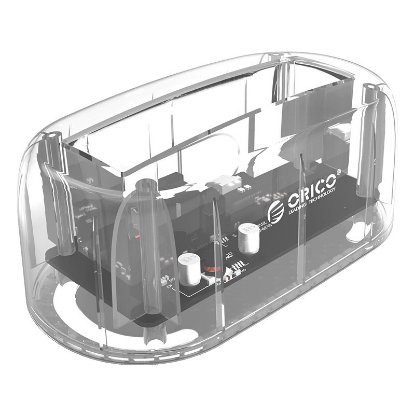 Docking station ORICO 6139C3-EU-CR-BP, 3.5" SATA HDD, USB3.1 Gen2/Type-C, prozirna, 12TB max