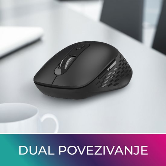 Miš OCTIO Style M270WBT, optički, bežični, BT,1600dpi, crni