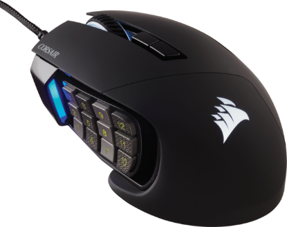 Miš CORSAIR Scimitar RGB Elite, optički, 18000 dpi, crni, USB