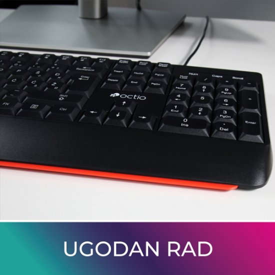 Tipkovnica OCTIO K201U, crna, USB