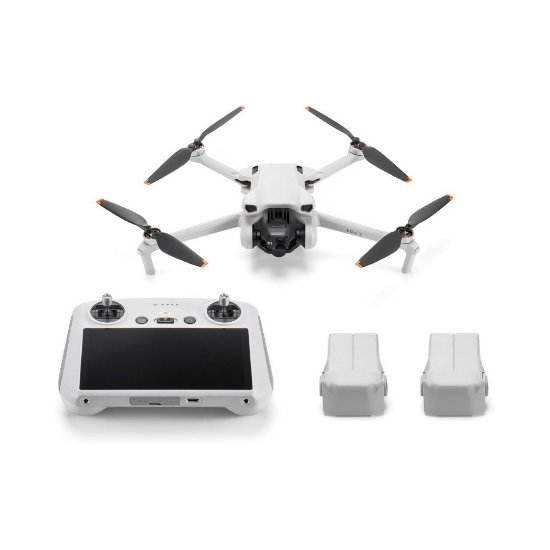 Dron DJI Mini 3 Fly More Combo, 4K kamera, 3-axis gimbal, vrijeme leta do 38 min, DJI RC upravljač, bijeli