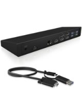 Docking station ICY BOX IB-DK2244AC, USB-C na 2x DP, 2x HDMI, USB-C, 5x USB 3.0 Type-A, G-LAN RJ45, za laptop