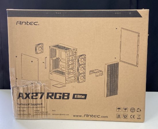 RABLJENI - Kućište ANTEC AX27 RGB Elite, MIDI, ATX, window, crno, bez napajanja