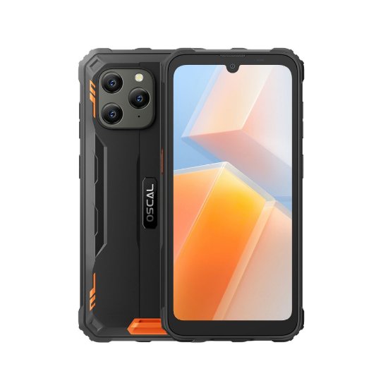 Mobitel OSCAL S70 Pro, 6,09", 4GB, 64GB, Android 12, crno-narančasti