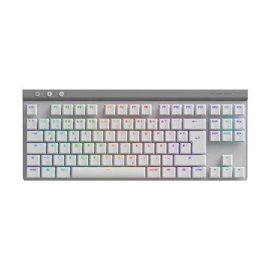 Tipkovnica LOGITECH Gaming G515 Lightspeed TKL, Tactile switch, RGB, mehanička, bežična, US Layout, USB, bijela