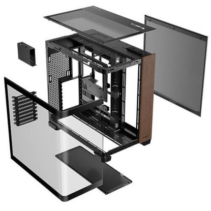 Kućište ANTEC C8 Curved Wood, Full Tower, E-ATX, crno, bez napajanja