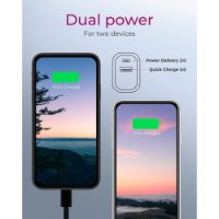 Kućni punjač ICY BOX IB-PS102-PD, 20W, PD, QC 3.0, USB-A, USB-C, crni
