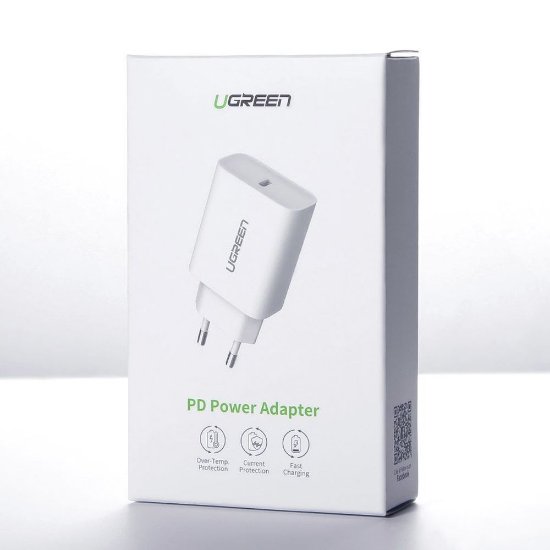 Kućni punjač UGREEN, 20W, USB-C PD, bijeli