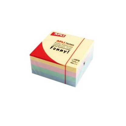 Blok APLI samoljepljiv kocka 75x75mm boja pastelna 400L