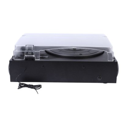 Gramofon AKAI ATT-15C, USB, SD, BT, FM radio, kazetofon, ugrađeni zvučnici, crni