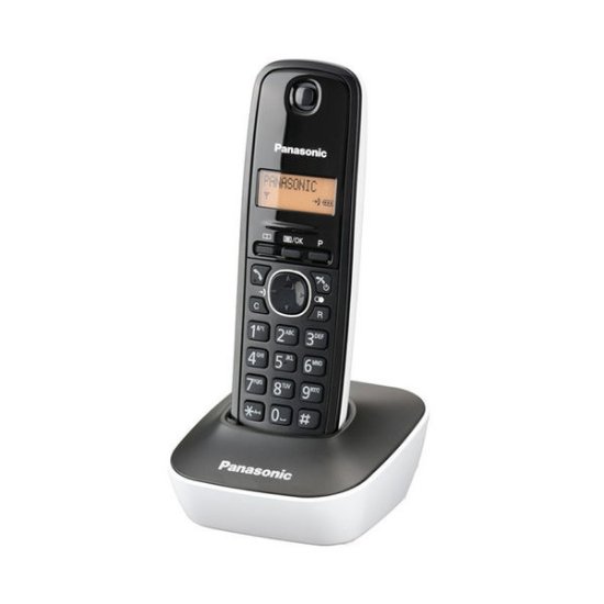 Telefon PANASONIC KX-TG1611FXW, bežični, crno-bijeli