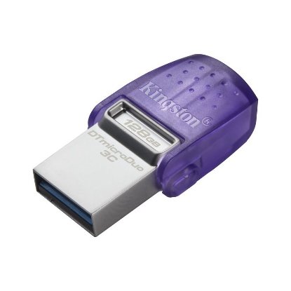 Memorija USB 3.2 FLASH DRIVE, 128GB, KINGSTON DataTraveler Micro Duo DTDUO3CG3/128GB, ljubičasti