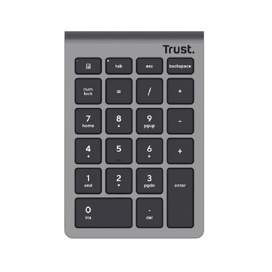 Numerička tipkovnica TRUST Xalas, bežična, siva