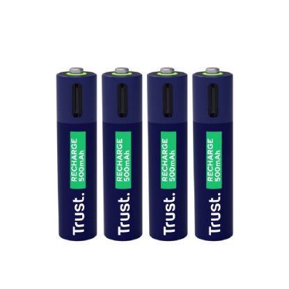 Baterije TRUST AAA, punjive, USB-C, 3 komada