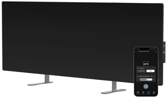 Grijalica AENO AGH0004S, infracrvena, konvektorska, 700 W, do 30 m2, WiFi kontrola, crna