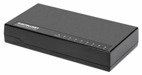 Switch INTELLINET 561754, 10/100/1000 Mbps, 8-port, plastično kućište