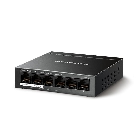 Switch MERCUSYS MS106LP, 10/100 Mbps, 4xPoE, 6-port
