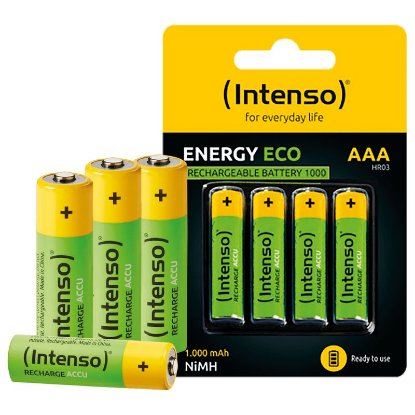Baterije INTENSO AAA HR03, NiMH, punjive, 1.2 V, 1000 mAh, 4kom
