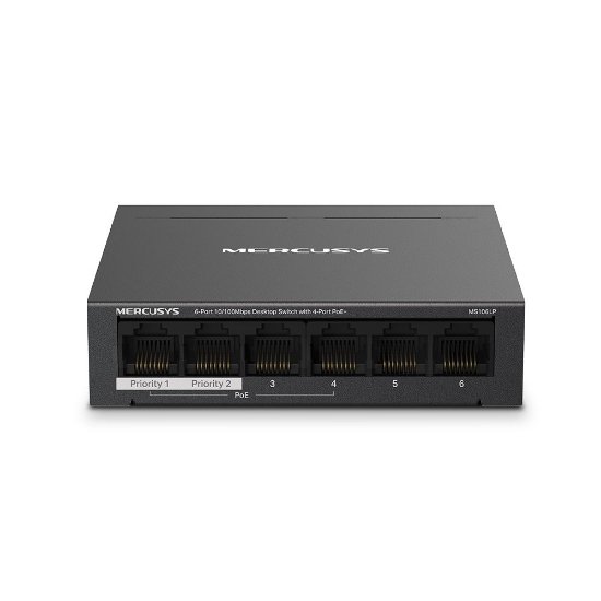 Switch MERCUSYS MS106LP, 10/100 Mbps, 4xPoE, 6-port