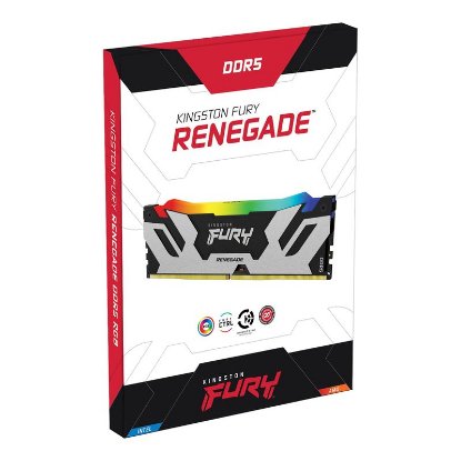 Memorija PC-57600, 24GB, KINGSTON FURY Renegade Silver RGB KF572C38RSA-24, DDR5 7200MHz