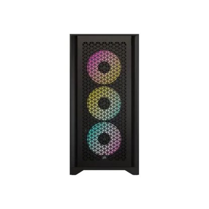 Kućište CORSAIR iCUE 4000D Airflow, RGB, window, MIDI, ATX, crno, bez napajanja