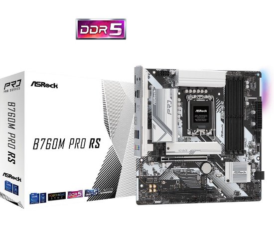 Matična ploča ASROCK B760M PRO RS, Intel B760, DDR5, mATX, s. 1700