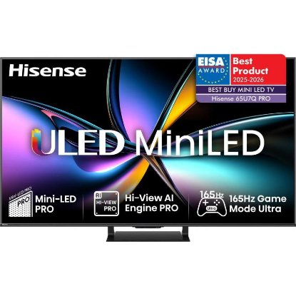 Mini-LED TV 65" HISENSE 65U7Q PRO, Smart TV, 4K UHD, DVB-T2/C/S2, USB, Wi-Fi, BT, crni - energetski razred E