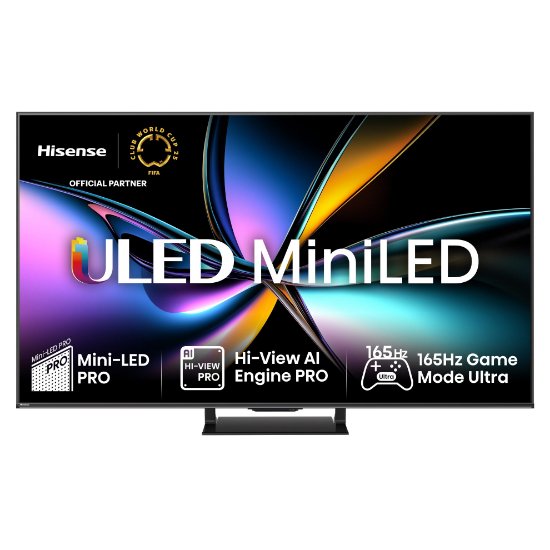 Mini-LED TV 65" HISENSE 65U7Q PRO, Smart TV, 4K UHD, DVB-T2/C/S2, USB, Wi-Fi, BT, crni - energetski razred E